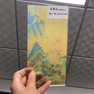 Manufacturers Supply Partition Screen Landscape Painting Glass Craft Clip Wire Glass Processing Guangzhou