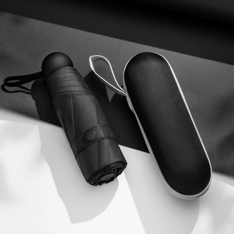 Mini plana seis paraguas de sol plegable protección solar paraguas de protección UV mujer publicidad personalizada pequeño paraguas de cápsula portátil