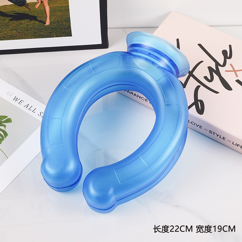 新款小U型挂脖式注水暖水袋颈椎专用U型热水袋热敷脖子降温冷热敷|undefined