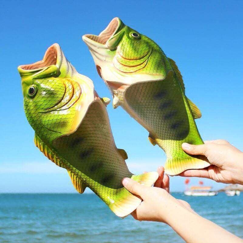 Fish Slippers Korean Style Fashionable Outer Wear Summer Girls' Slippers Creative Funny Couple Clown Fish Parent-Child Shoes for Men