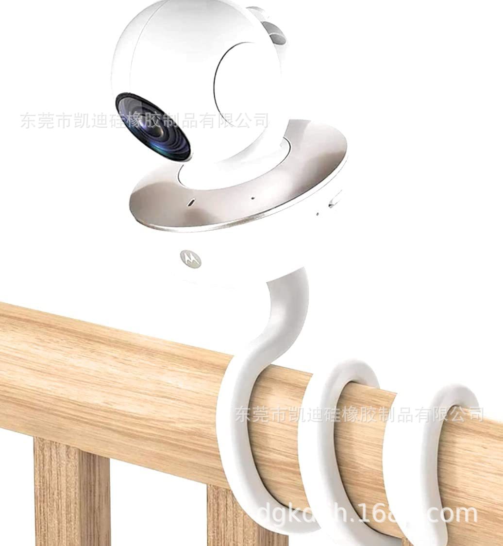 婴儿车监控支架 摄像头支架 硅胶软管 风扇支架 白色 长度43CM