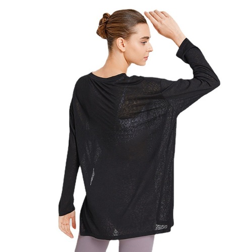 Yuejia 2024 spring new long-sleeved yoga clothing women's tops loose slimming sports Pilates fitness clothing running