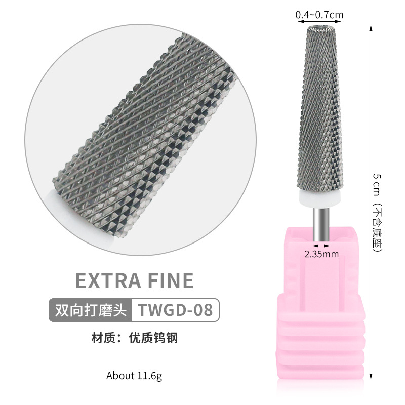 Alta calidad ultra larga cónica de acero de tungsteno cabeza de molienda de uñas cabeza de molienda cilíndrica ultra larga remoción rápida de uñas