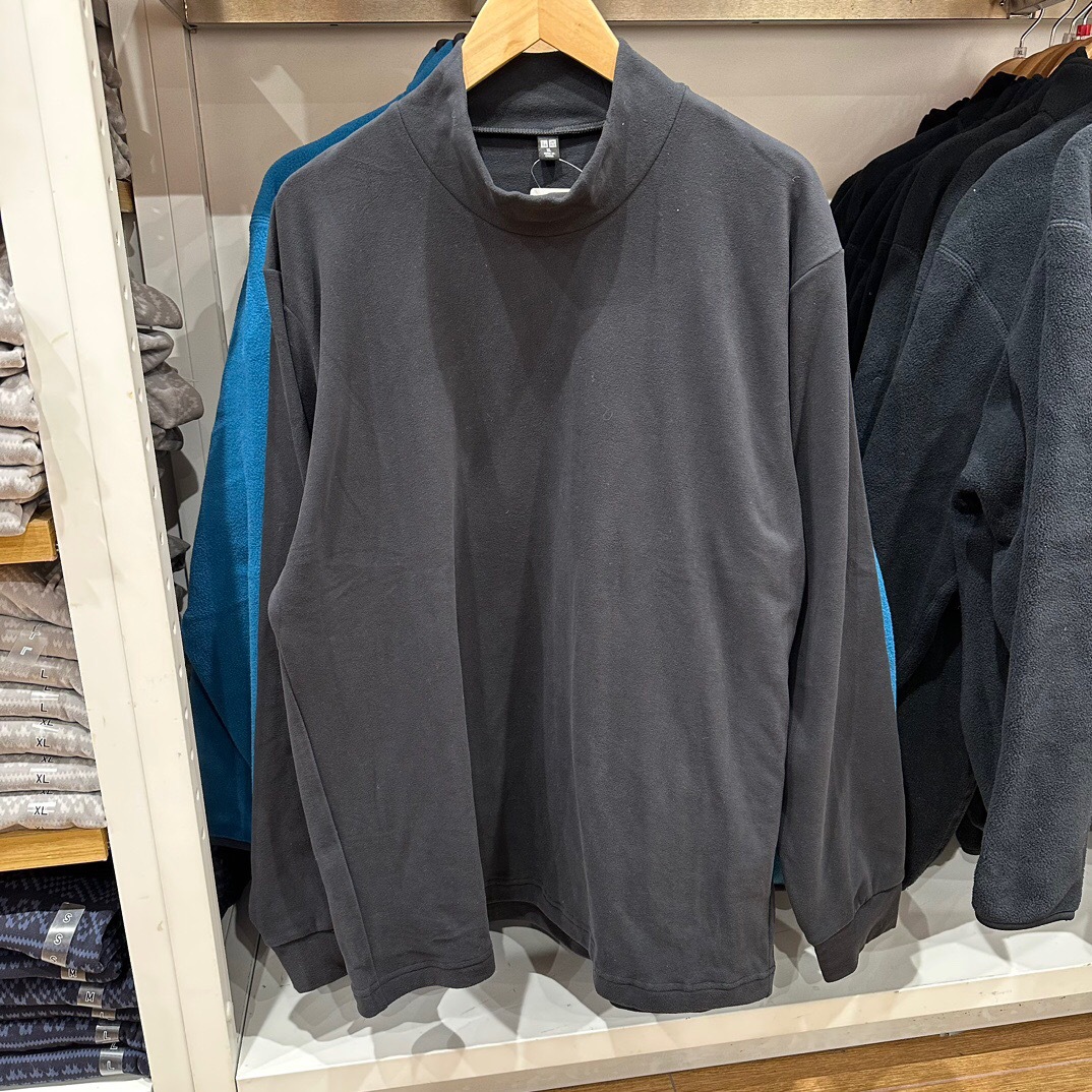 일본 싱글 가을과 겨울 새로운 남성 탄성 폴라 플리스 하이 칼라 풀오버 티셔츠베이스 셔츠 양털 466726