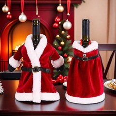 新しいクリスマス赤ワインセットクリスマス装飾赤ワインセットワインボトル服クリスマスクリエイティブワインボトルドレス