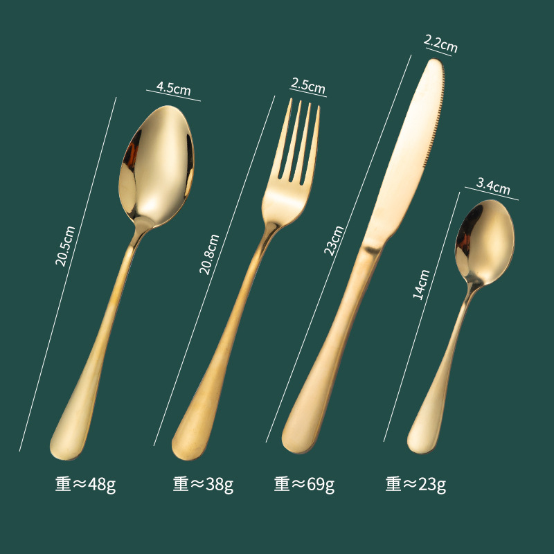 1010ステンレス食器ナイフフォークスプーン洋食ステーキナイフフォークスープスプーンナイフフォークスプーン4点セットギフトセット|undefined