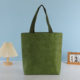Thickened Retro Dupont Paper Bag with Custom Printed Logo Waterproof Kraft Paper Gift Bag Expedited Custom Canvas Tote Bag