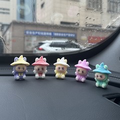 かわいいラブブ植毛ラブブデスクトップ装飾品オフィスワークステーション車のセンターコンソール電気自動車の室内装飾