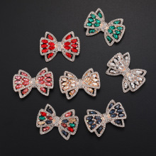 精美小香风蝴蝶结胸针高档超闪满钻宴会礼服配饰时尚百搭胸花别针