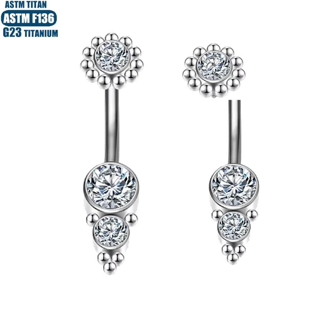 Pointed labret stud close-up product detail