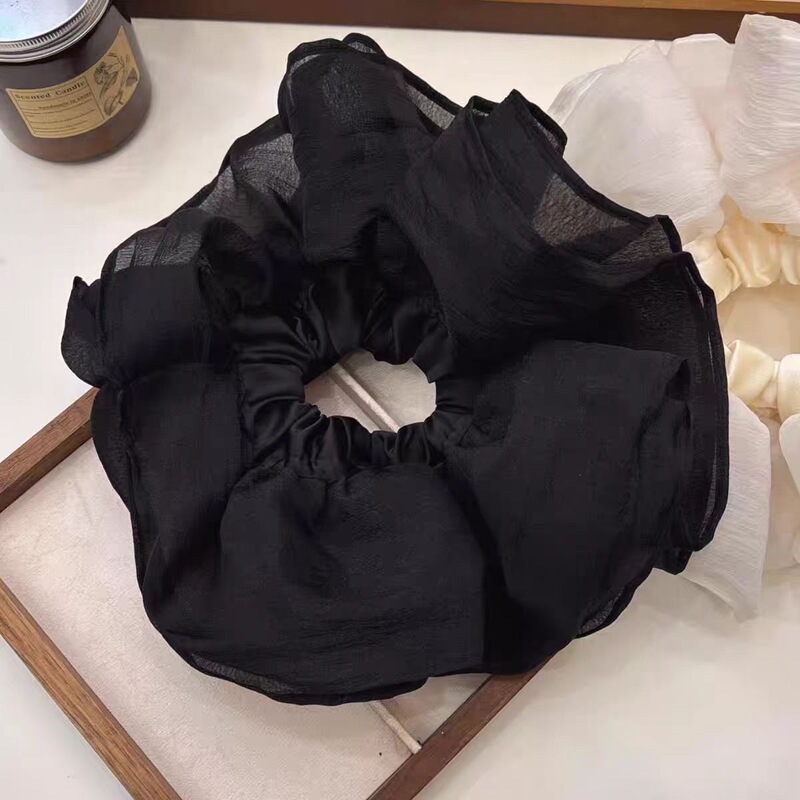 甜美清新蝴蝶结大肠发圈蕾丝花边新款马尾发绳少女头绳发饰批发|undefined