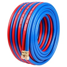 pvc三膠二線高壓氧氣乙炔管帶 內徑8mm雙色連體管紅藍工業用管