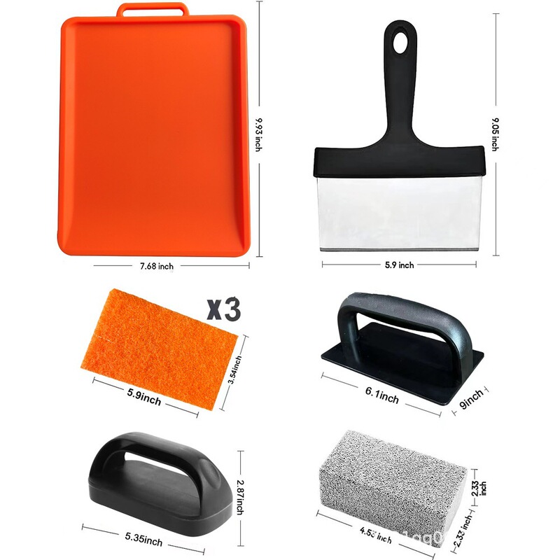 Blackstone Grill Cooking Tools Cleaning Barbecue Grill Oil Drain Mat Grill Pan Set Non-Stick Cleaning Set for Barbecue Grilling