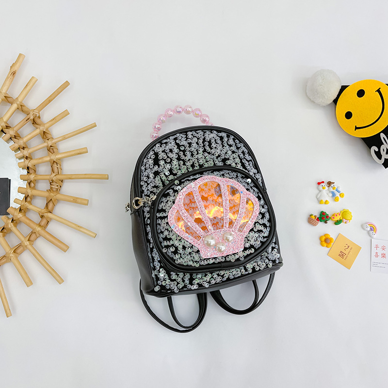 Princesa coreana niños bolsa de moda Linda niña lentejuelas mochila para 1-3 años bebé fuera pequeña mochila de moda