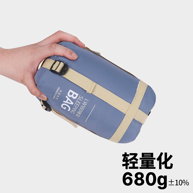 Lightweight travel sleeping bag for adults for camping