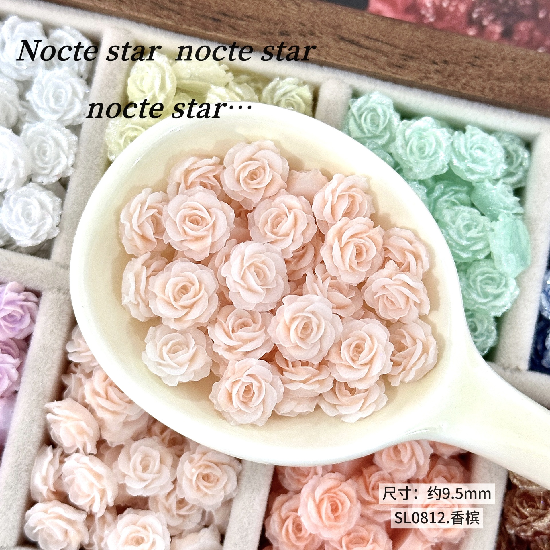 キャンディーカラーの多用途樹脂造花手作り diy 花ビーズアクセサリー材料ハンドブレスレットルースビーズブレスレットアクセサリー