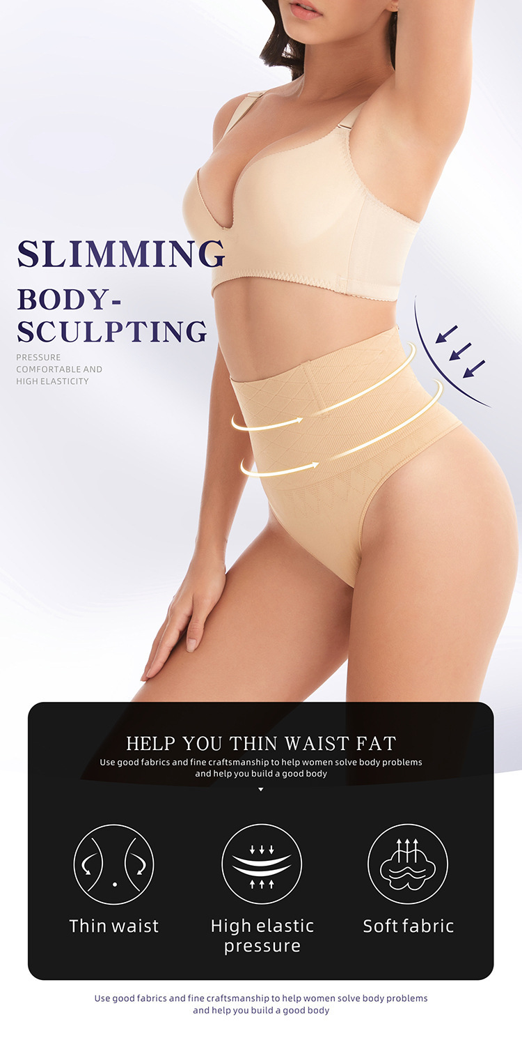 String de commerce extérieur pour femmes, petit ventre, hanches fortes, été, pantalon mince et taille en arête de poisson_voghion.com