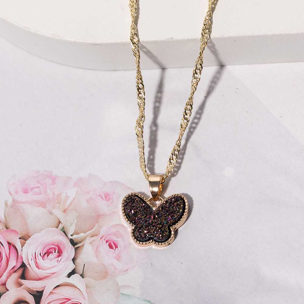 1 Piece Simple Style Butterfly Alloy Plating Women's Pendant Necklace display picture 5