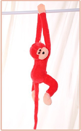 Mono de brazo largo mono juguete de peluche colorido cortina mono de brazo largo adornos de regalo decoración muñeca mono llamará al por mayor mono colgante