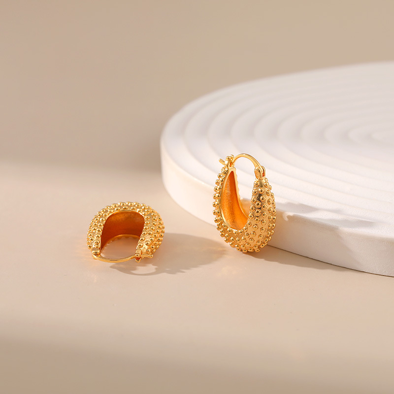 Fashion Solid Color Copper Plating Earrings 1 Pair