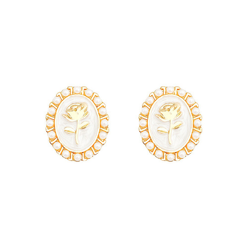 925 Silver Needle Retro Pearl Earrings for Women, Lightweight Luxury, High-End Elegance, Instagram Style, Unique Fashion Ear Decorations