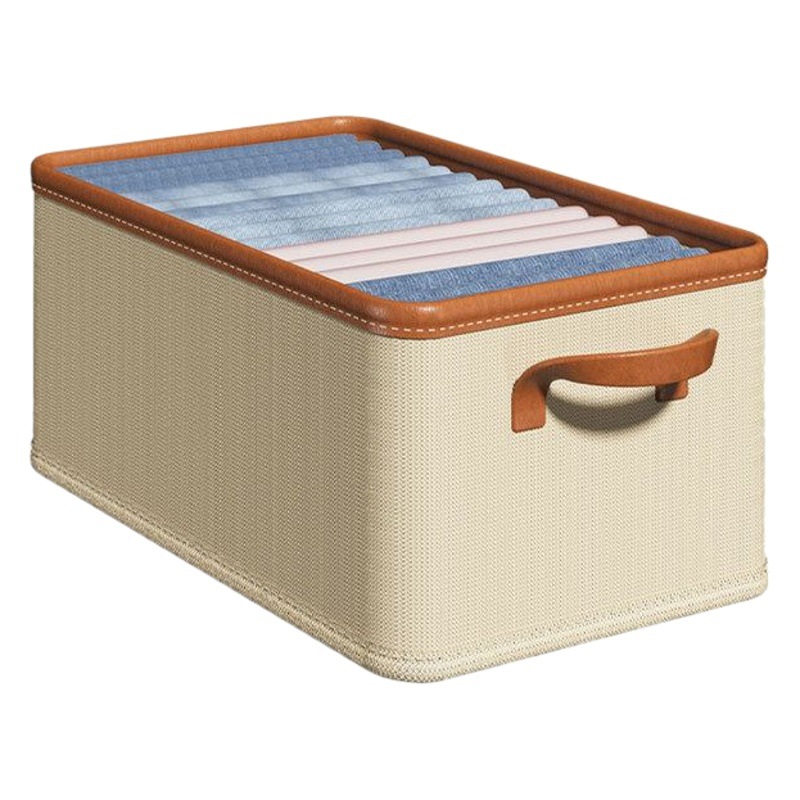 Caja de almacenamiento ropa hogar plegable tela ropa caja de almacenamiento armario a prueba de polvo pantalones de almacenamiento caja de organización al por mayor