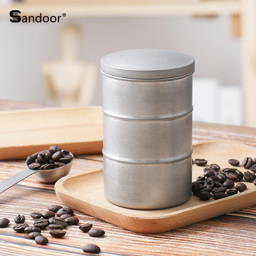 Outdoor 304 stainless steel creative bamboo sealed jar household vacuum storage jar coffee bean storage jar