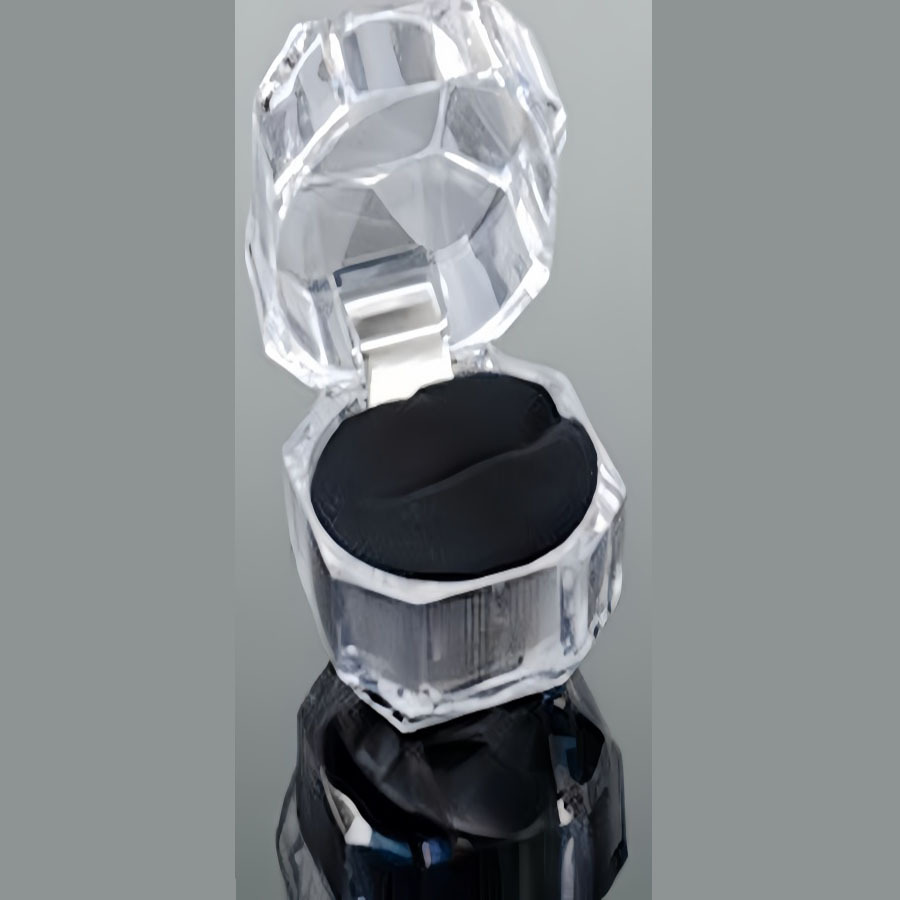 Caja de anillo de alta calidad, caja de joyería de anillo de acero inoxidable, anillo de titanio al por mayor, joyas de boda duras