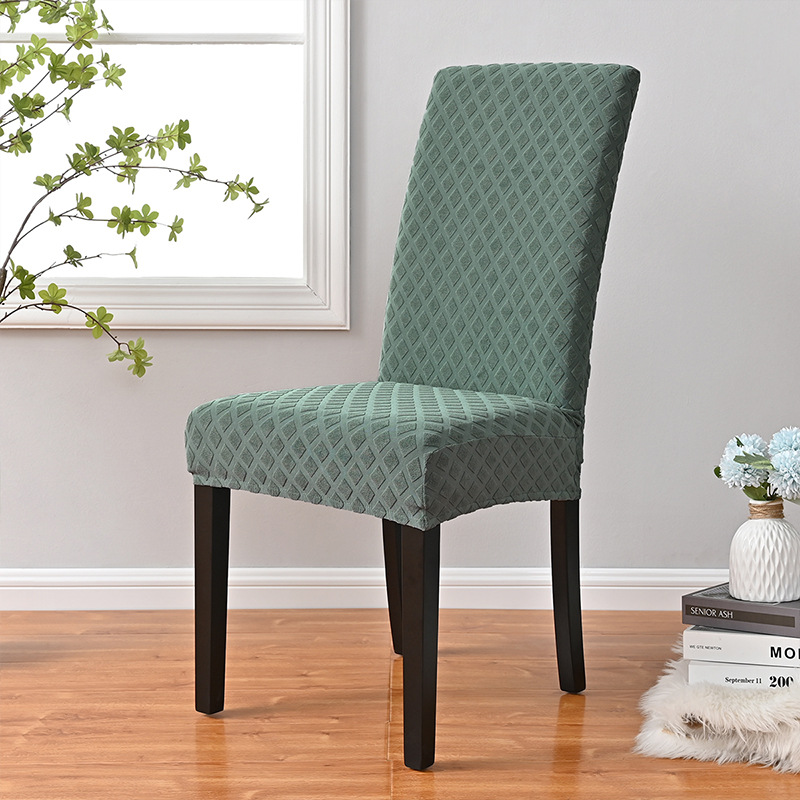Fabricantes personalizados jacquard diamante elástico todo incluido cubierta de silla cubierta de comedor general cubierta de silla cubierta de comedor transfronteriza cubierta de silla