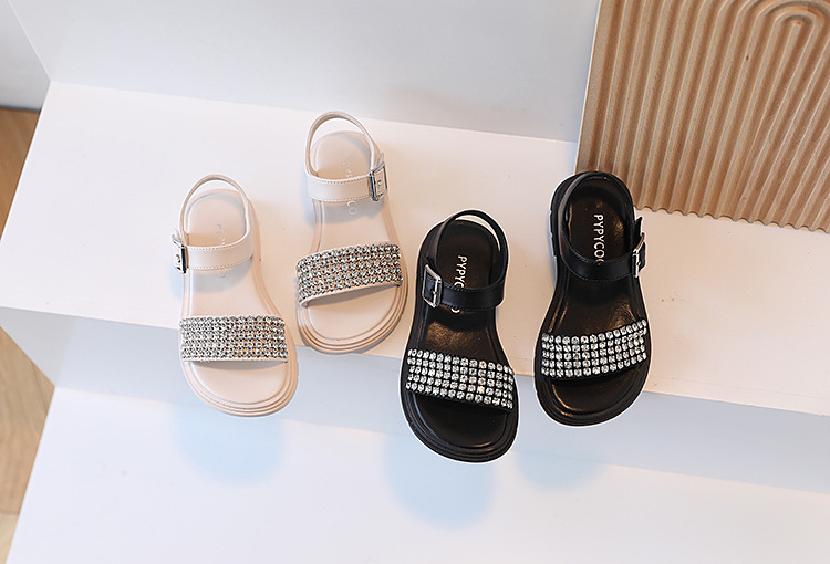 8089女孩子闪亮水钻公主沙滩鞋