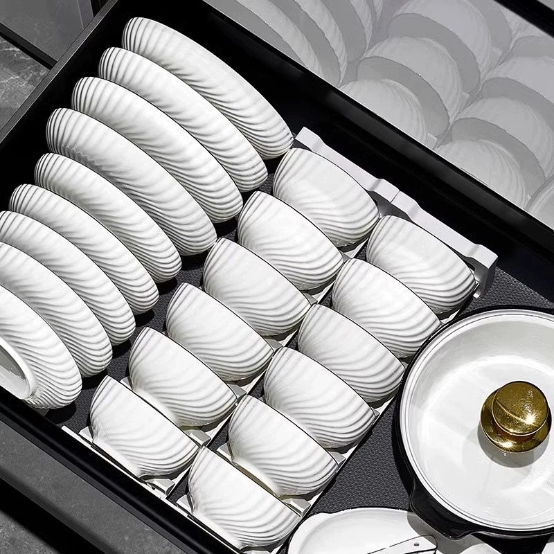 Bowl set, ceramic underglaze tableware, multi-piece options (8–59 pcs)