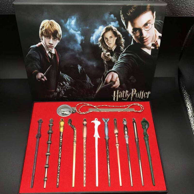 Harry Potter Magic Wand Keychain Magic Potter Academy Boxed Necklace Peripheral Wand Anime Cartoon