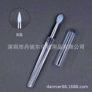 新品带盖硅胶唇刷便携款涂抹唇膜亮片口红柔软刷头彩妆工具单支装-阿里巴巴
