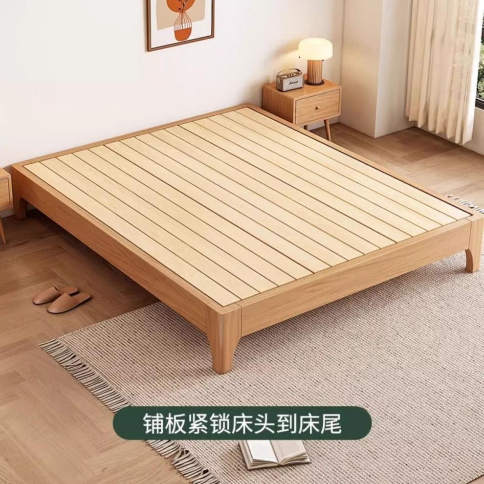 All solid wood bedless bed 1.///m bedless tatami bed rack rack skeleton double bed