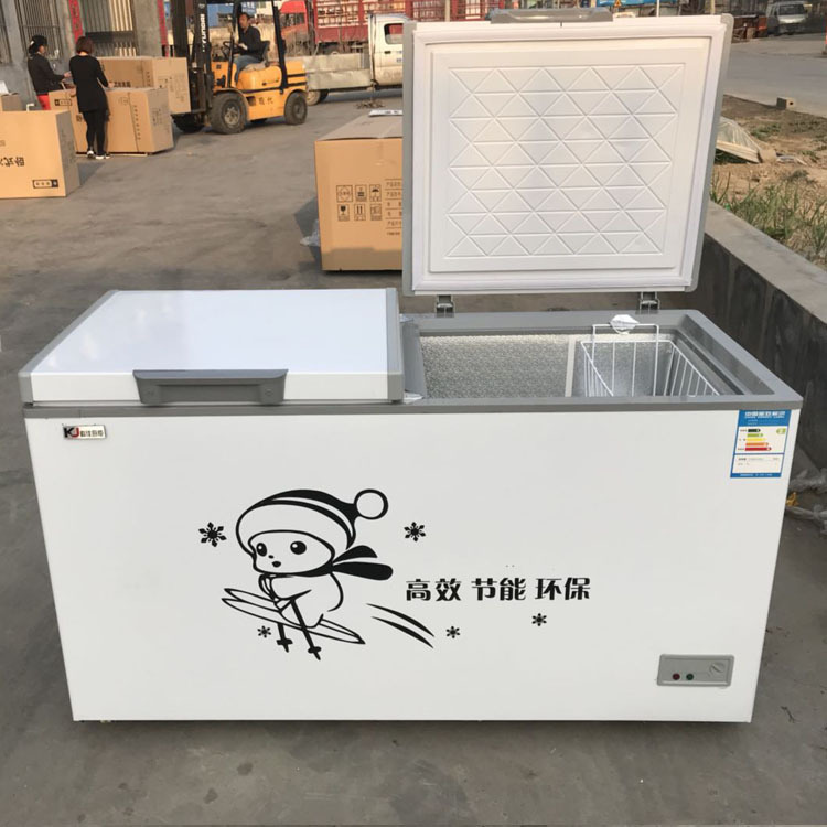 商用家用大容量卧式冷藏冷冻保鲜双温速冻冰箱水果冰柜卧式冰柜