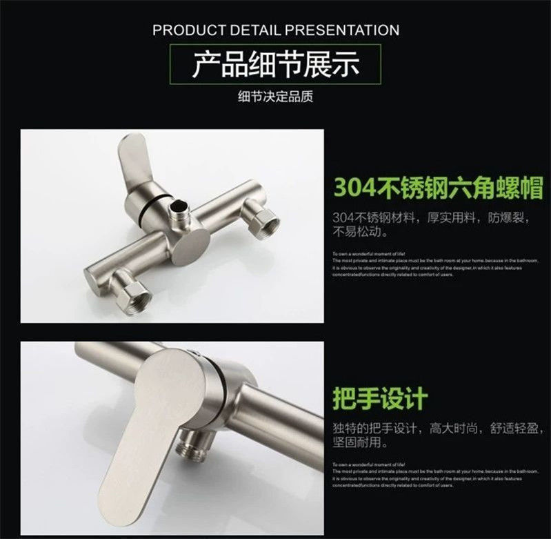 304 stainless steel shower faucet, hot and cold bathtub faucet, bathroom concealed three-in-one faucet, mixing valve set factory undefined