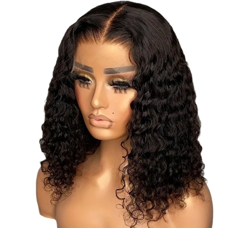 Moda transfronteriza elegante dama venta caliente Front lace wig peluca de pelo largo y rizado antes de encaje de fibra química