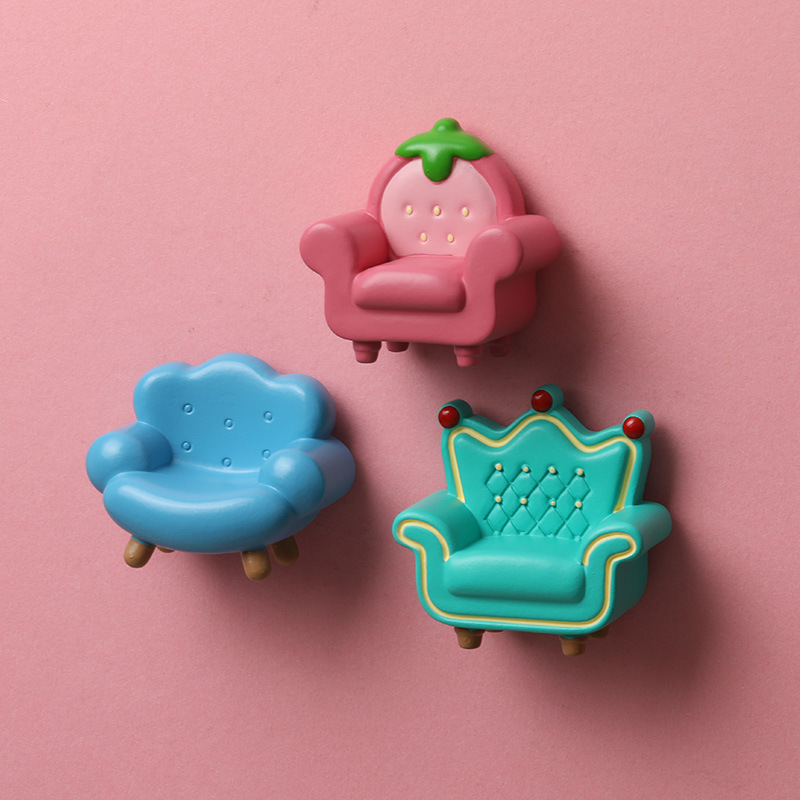 2025 New Model Sofa Refrigerator Magnets Can Be Used as Decorations, Resin 3D Creative Magnetic Stickers