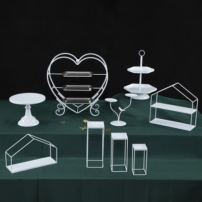 Decoración de mesa de postre de estilo europeo en forma de corazón estante bandeja de la torta decoración de la Mesa de la boda traje creativo té de la tarde Merienda rack
