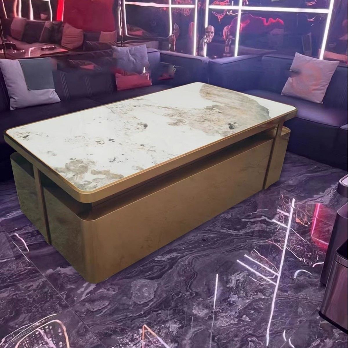 고급 판도라 슬레이트 엣지 커피 테이블 1 (5일 이내 배송)