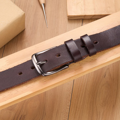廣州頭層牛皮皮帶男純牛皮休閒復古針扣真皮皮帶男款批發牛皮腰帶