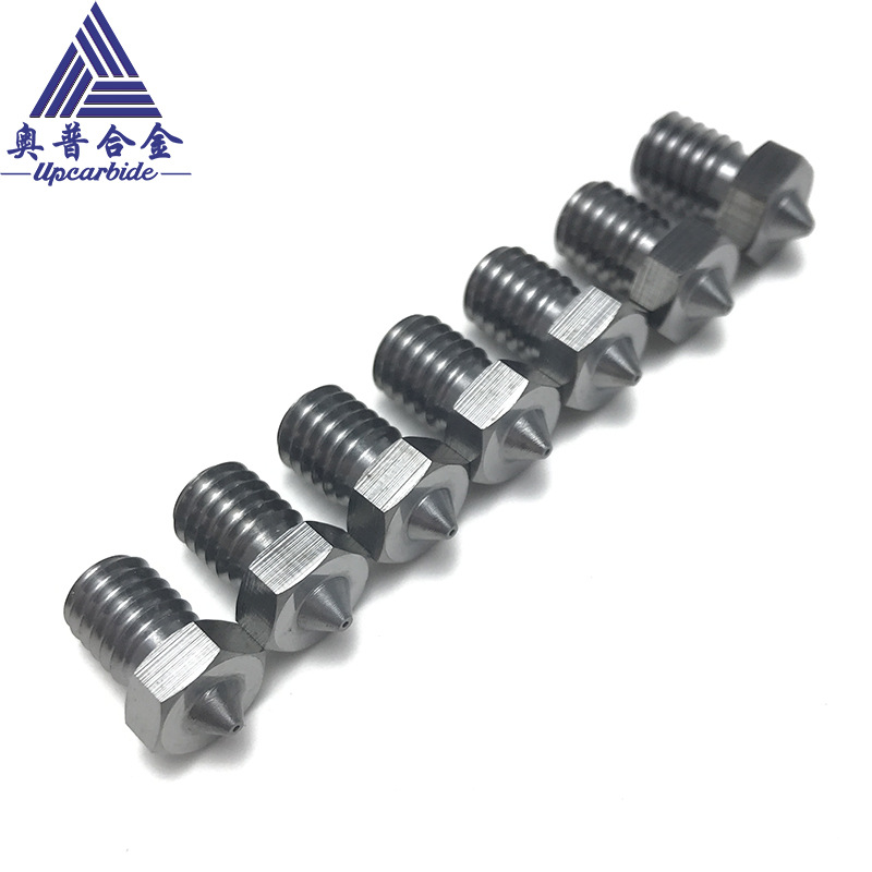 株洲厂家 非标硬质合金3D喷嘴  钨钢喷嘴 M6外螺纹7*Φ0.4*12.5mm