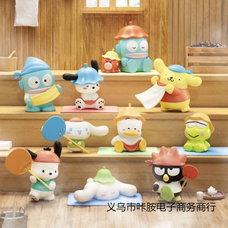 Мини‑фигурка Sanrio, настольная игрушка, слепая коробочка «Давайте попаримся», коллекционная серия