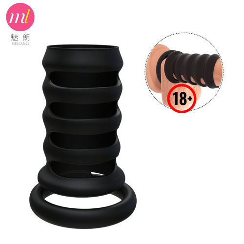 Meilang new product cross-border non-vibration locking semen ring sex toys men's silicone penis ring adult products wholesale
