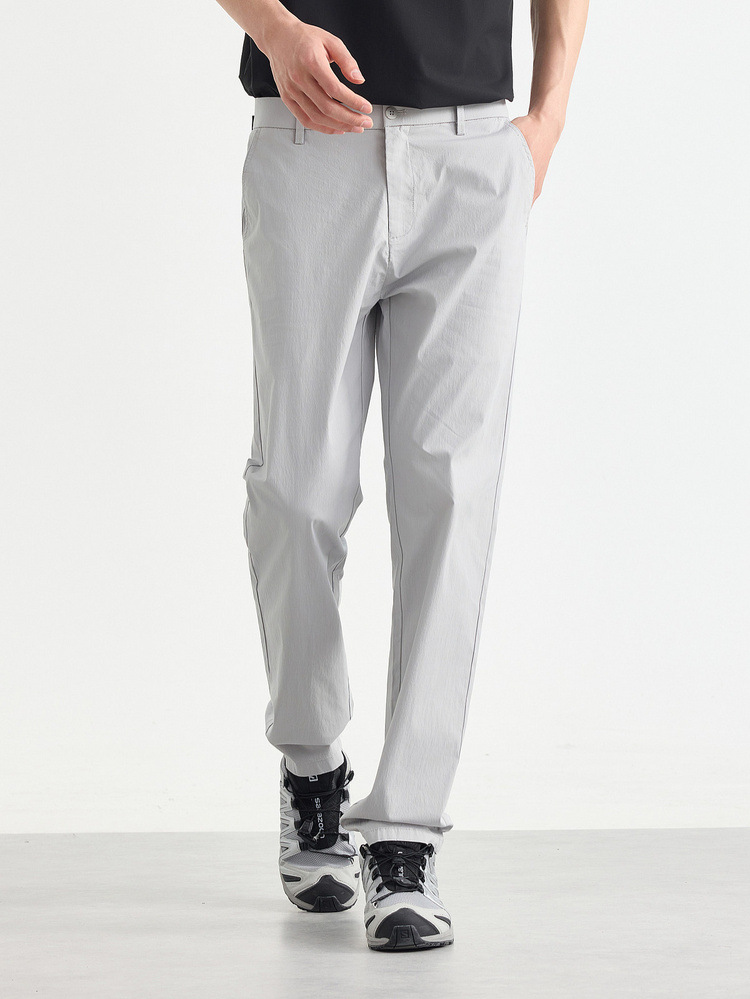 Quần dài nam ống thẳng nhỏ công sở chất liệu cotton pha linen kiểu mới — đen chi tiết 4