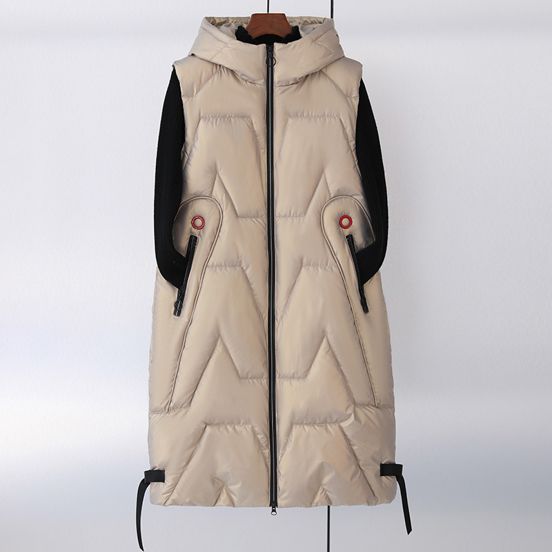 Damenbekleidung Neue Wintermäntel Baumwolljacke Lange Weste Damen Herbst- und Wintermode Mit Kapuze Stil Lässige Weste Jacke_voghion.com