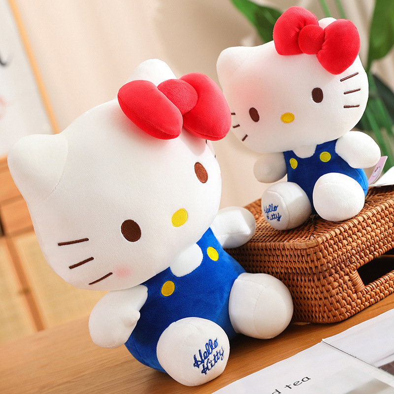 Genuine Authorized Hello kitty Doll Children's Gift Doll Plush Toy Oversized Sapphire KT Cat Wholesale