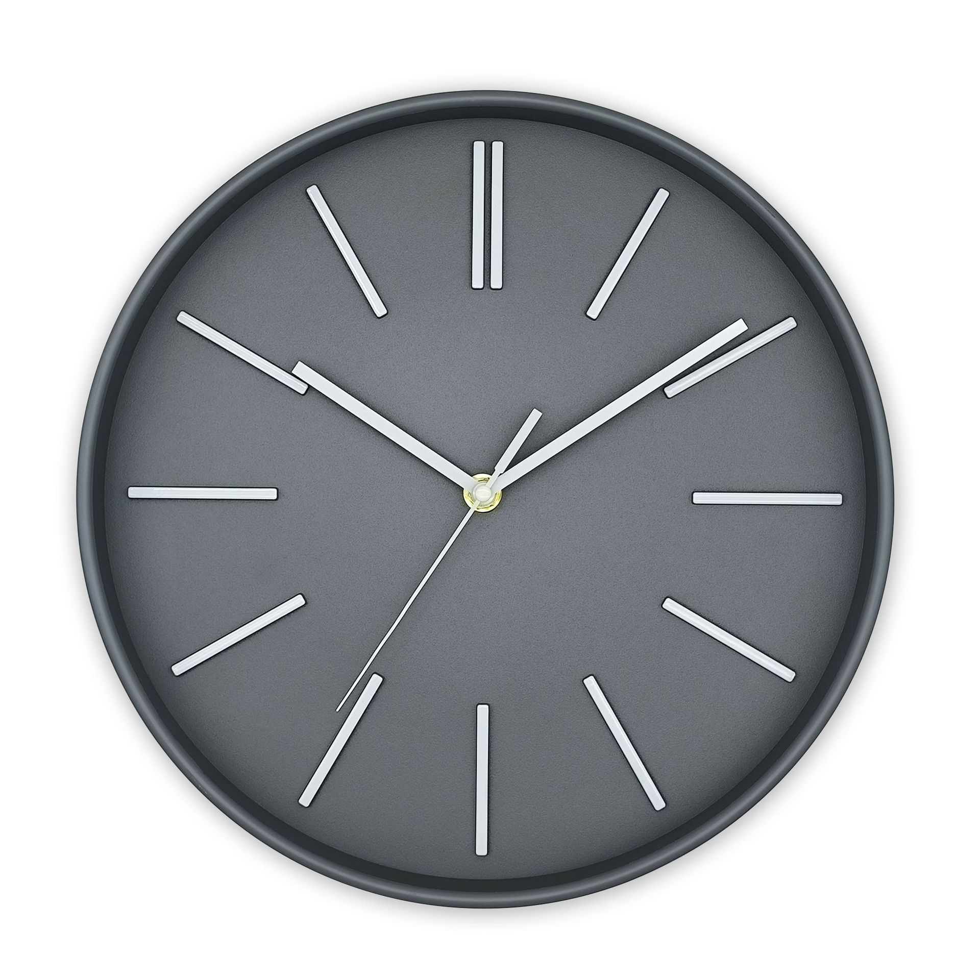 Reloj de pared de plástico silencioso de 12 pulgadas (30 cm) - Movimiento de cuarzo - Para sala de estar, pasillo y dormitorio - Ideal como regalo