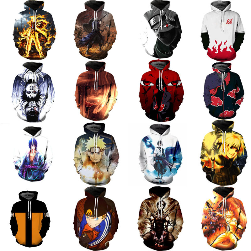 wish anime sweater Naruto Naruto series fashion hooded 3D sweater for men and women