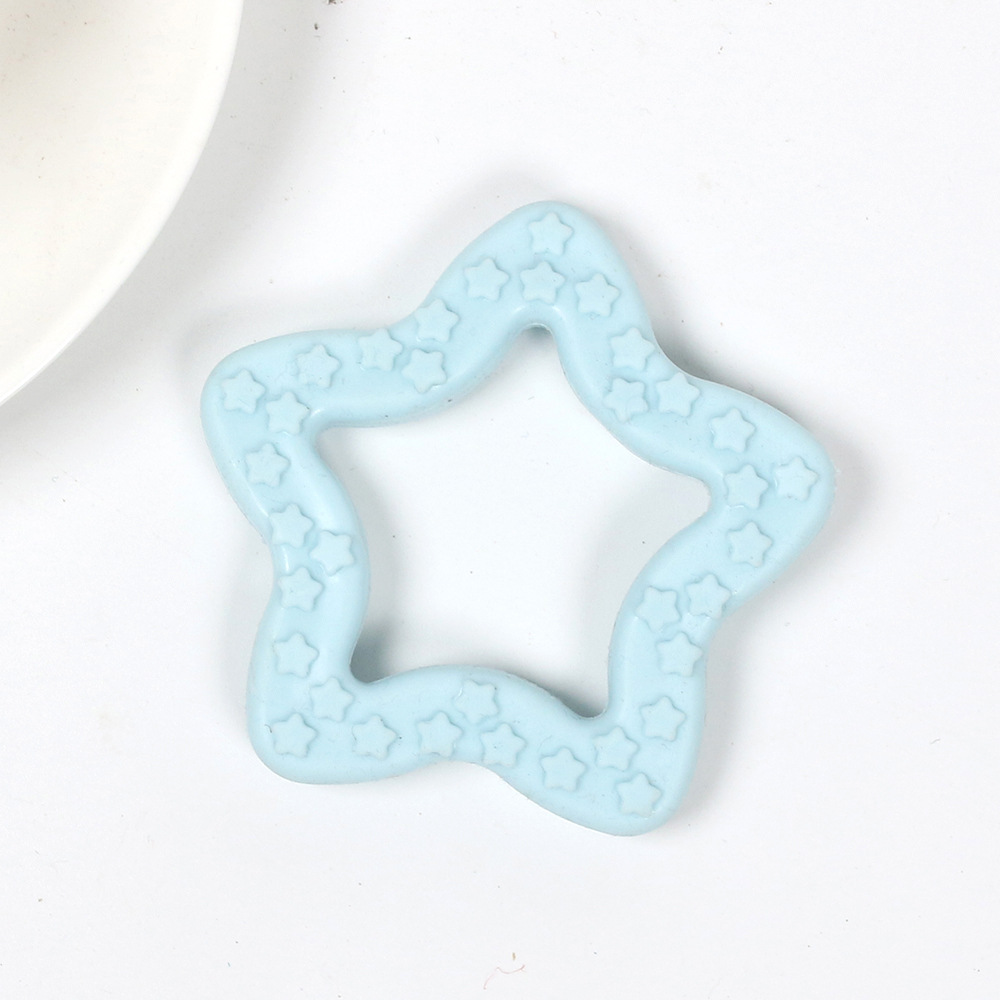 Estrella azul de cinco puntas, 7.5cm, 30g, incluye bolsa OPP.